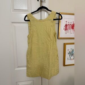 Free People Light Yellow Mini Dress